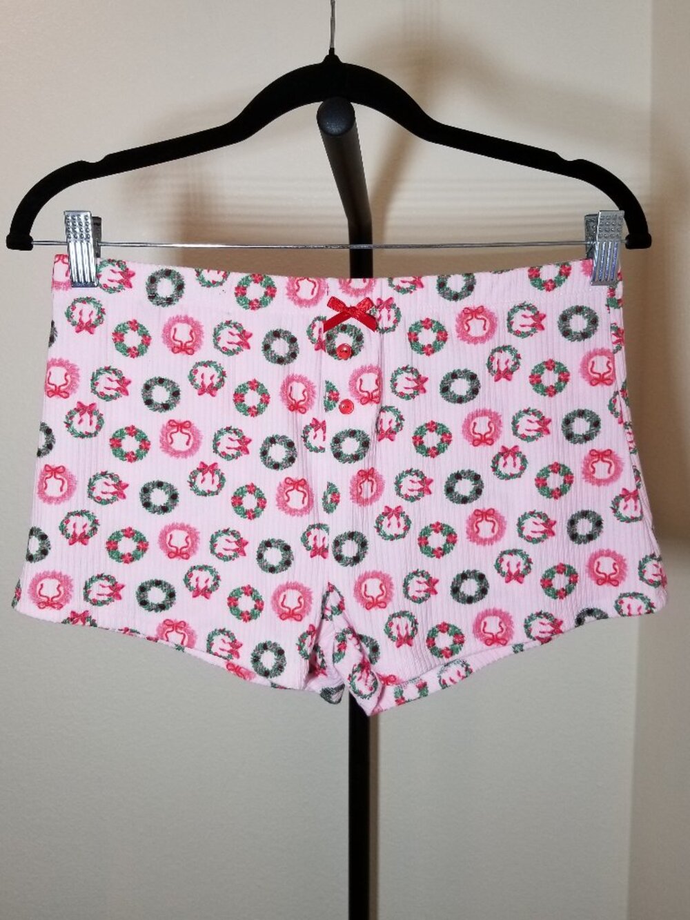 Spoiled Angel Juniors XL Pink Christmas Sleep Shorts Loungewear Comfy Soft NWOT
